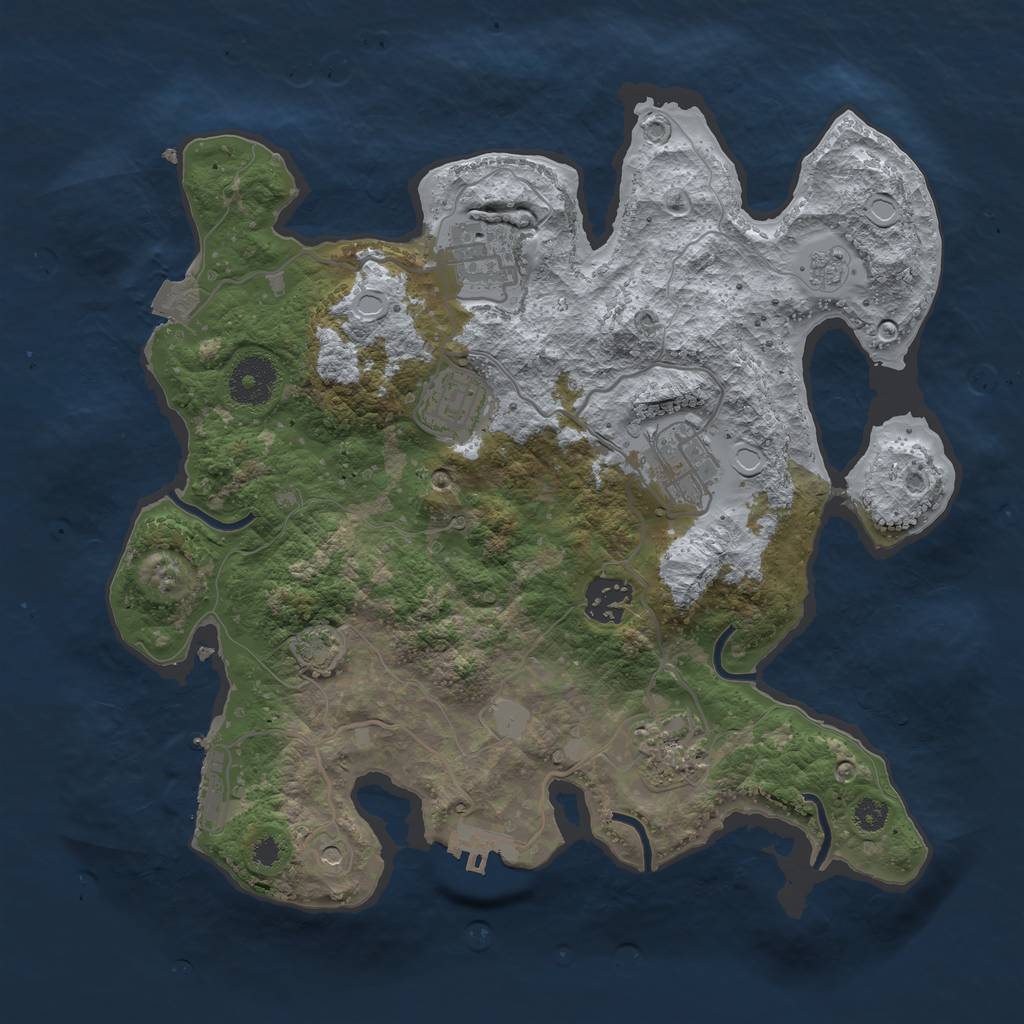 Rust Map: Procedural Map, Size: 3200, Seed: 99, 13 Monuments