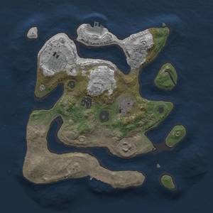 Thumbnail Rust Map: Procedural Map, Size: 2800, Seed: 3053, 9 Monuments