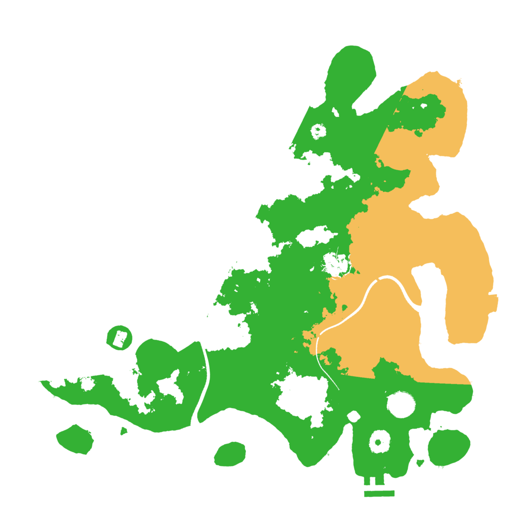 Biome Rust Map: Procedural Map, Size: 3500, Seed: 88844