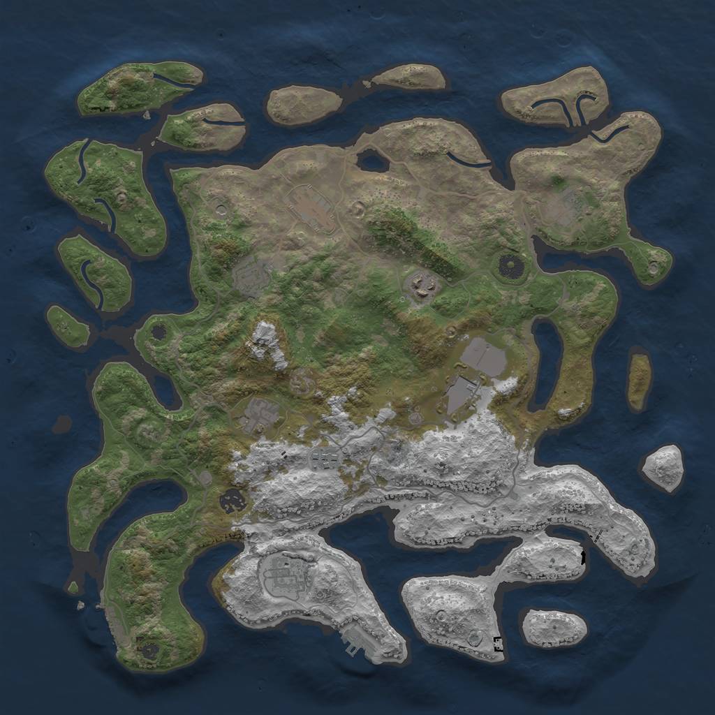 Rust Map: Procedural Map, Size: 4250, Seed: 141, 14 Monuments