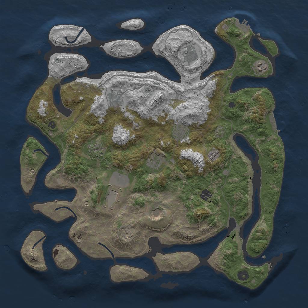 Rust Map: Procedural Map, Size: 4250, Seed: 57377333, 15 Monuments