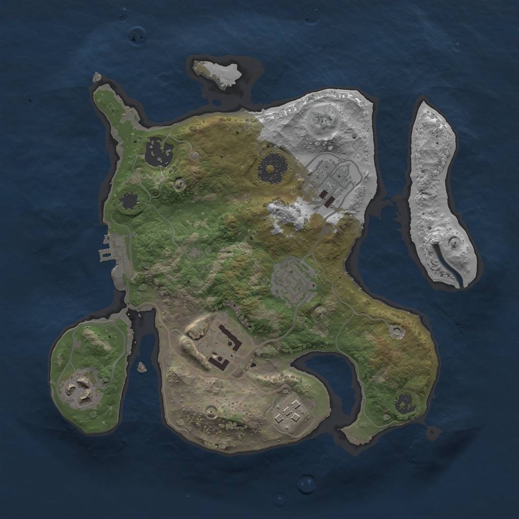 Rust Map: Procedural Map, Size: 2627, Seed: 9854, 9 Monuments