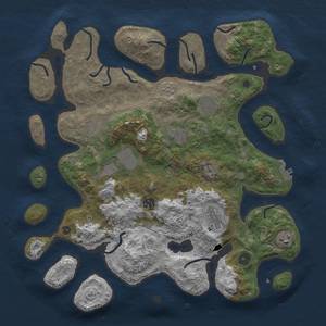 Thumbnail Rust Map: Procedural Map, Size: 4000, Seed: 2304445, 12 Monuments