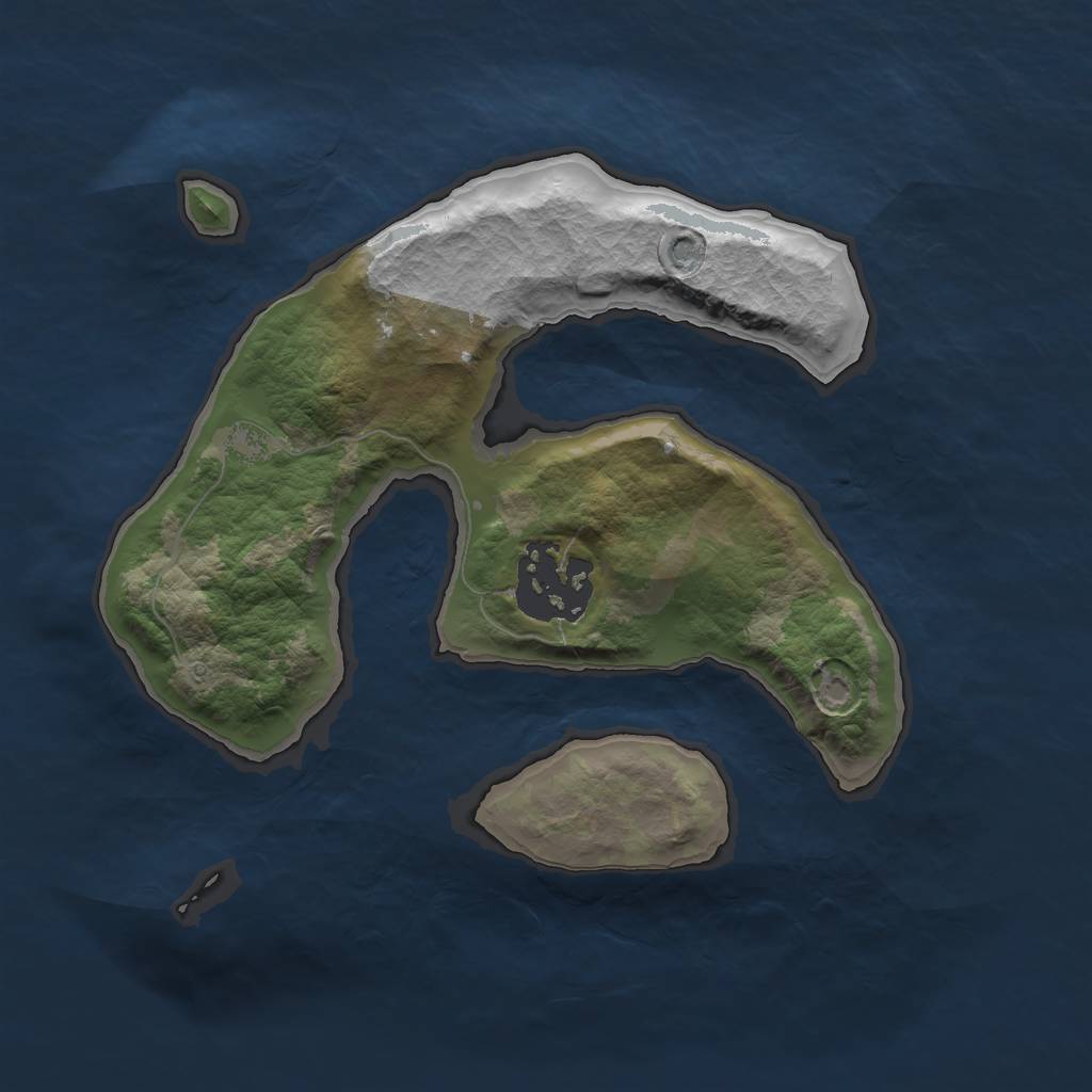 Rust Map: Barren, Size: 2000, Seed: 812739, 3 Monuments