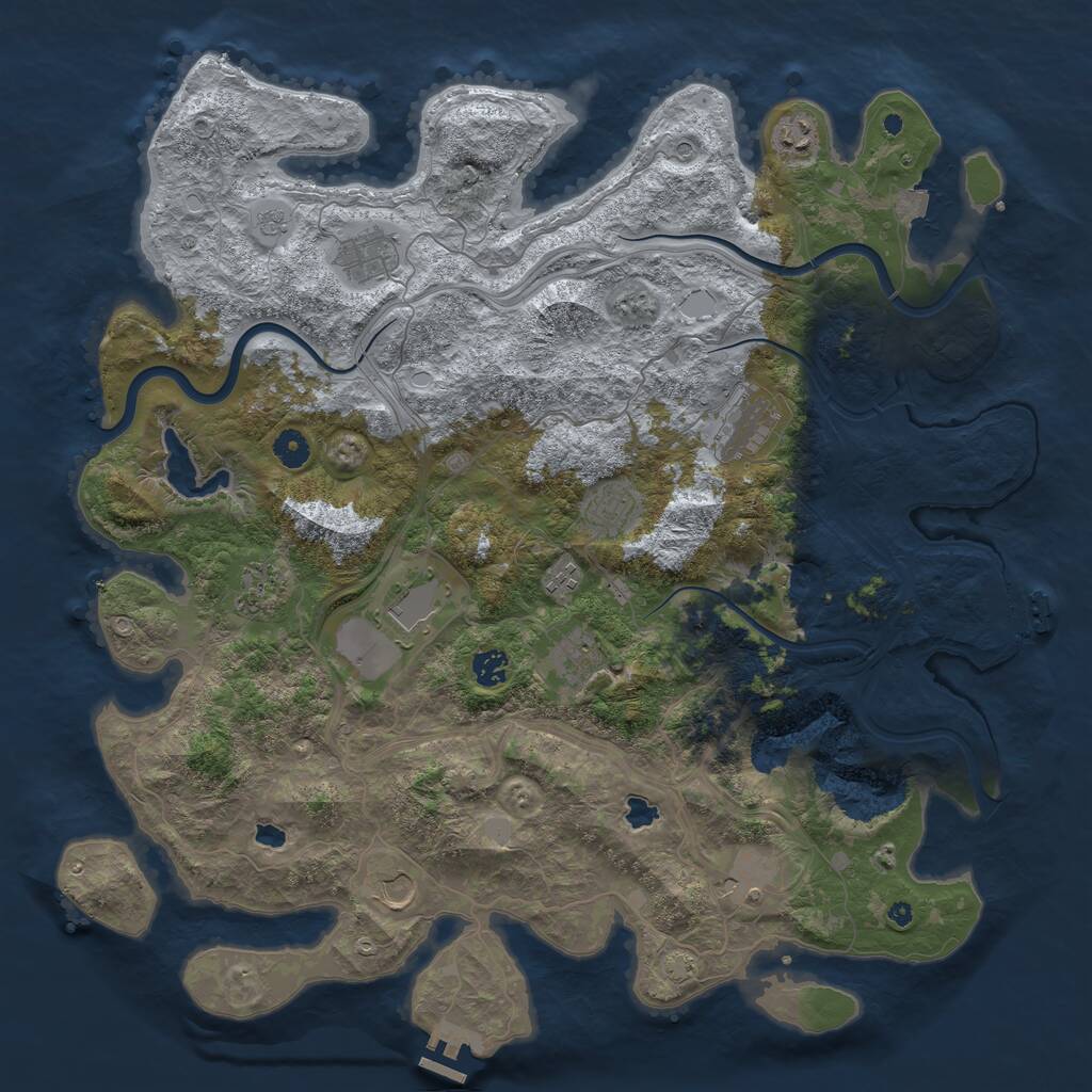 Rust Map: Procedural Map, Size: 4500, Seed: 171848302, 17 Monuments