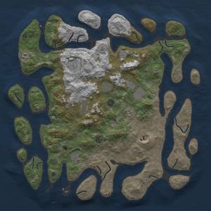 Thumbnail Rust Map: Procedural Map, Size: 4600, Seed: 22774, 13 Monuments