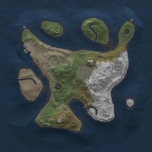 Thumbnail Rust Map: Procedural Map, Size: 2300, Seed: 712372, 6 Monuments