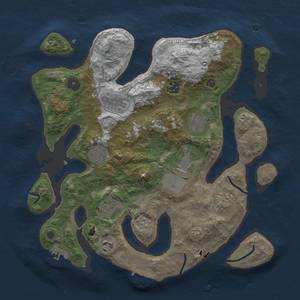 Thumbnail Rust Map: Procedural Map, Size: 3500, Seed: 2305, 14 Monuments