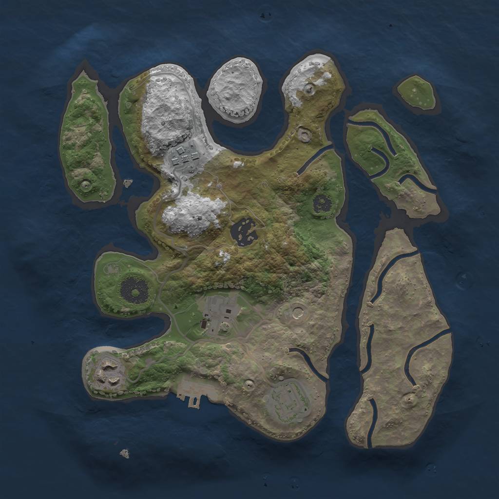 Rust Map: Procedural Map, Size: 2700, Seed: 103615578, 9 Monuments