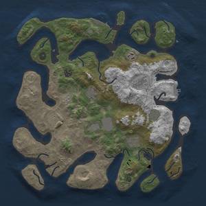 Thumbnail Rust Map: Procedural Map, Size: 3950, Seed: 333171094, 15 Monuments