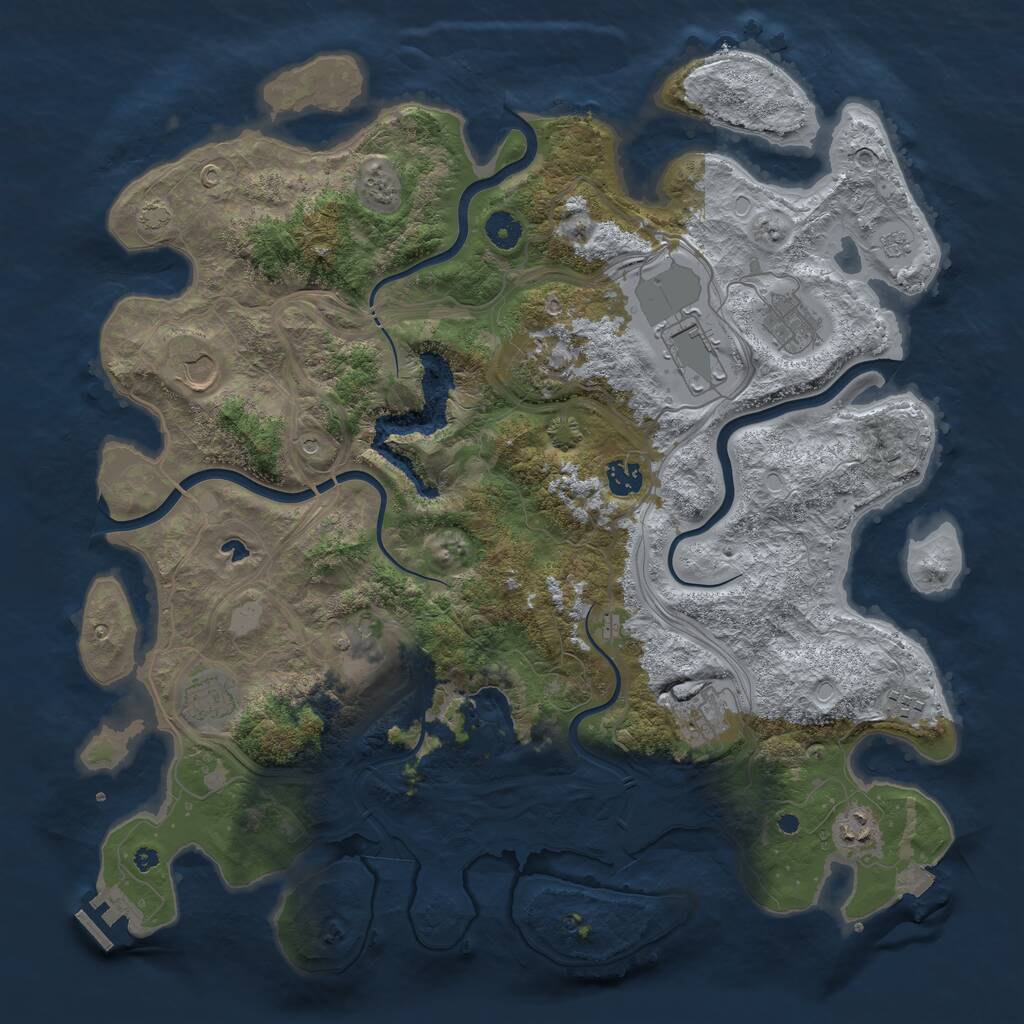 Rust Map: Procedural Map, Size: 4250, Seed: 567701266, 15 Monuments