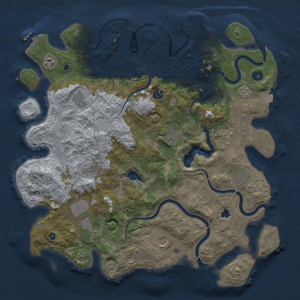 Rust Map: Procedural Map, Size: 4250, Seed: 359957, 15 Monuments