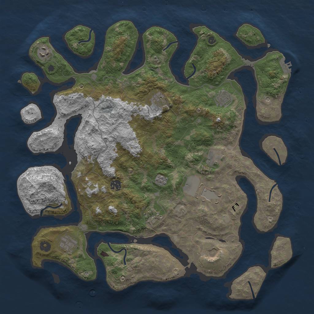 Rust Map: Procedural Map, Size: 4250, Seed: 359957, 14 Monuments