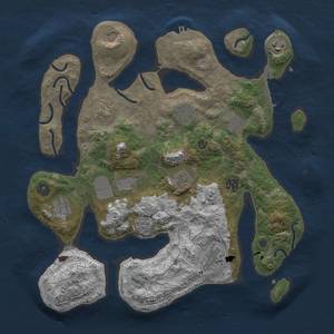 Thumbnail Rust Map: Procedural Map, Size: 3750, Seed: 662889806, 16 Monuments