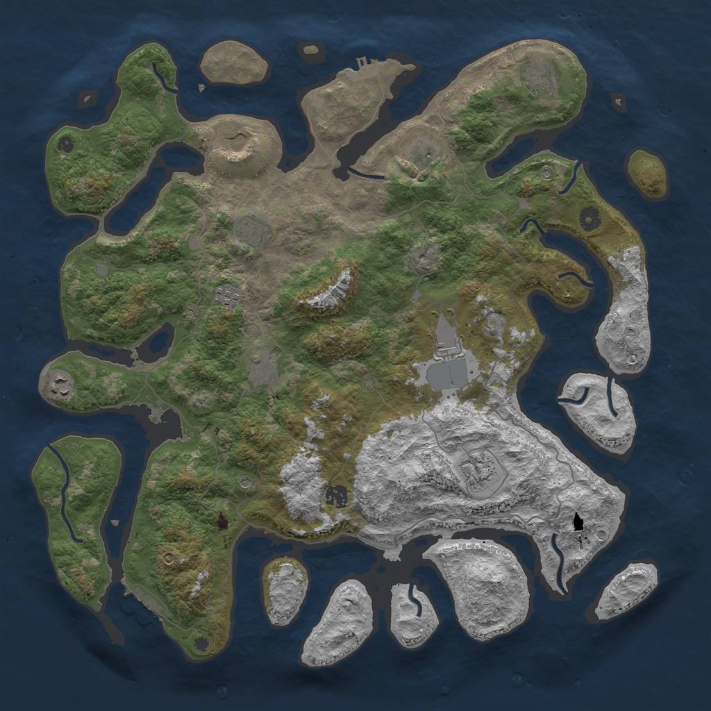 Rust Map: Procedural Map, Size: 4600, Seed: 20, 15 Monuments