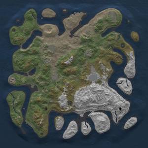 Thumbnail Rust Map: Procedural Map, Size: 4600, Seed: 20, 15 Monuments