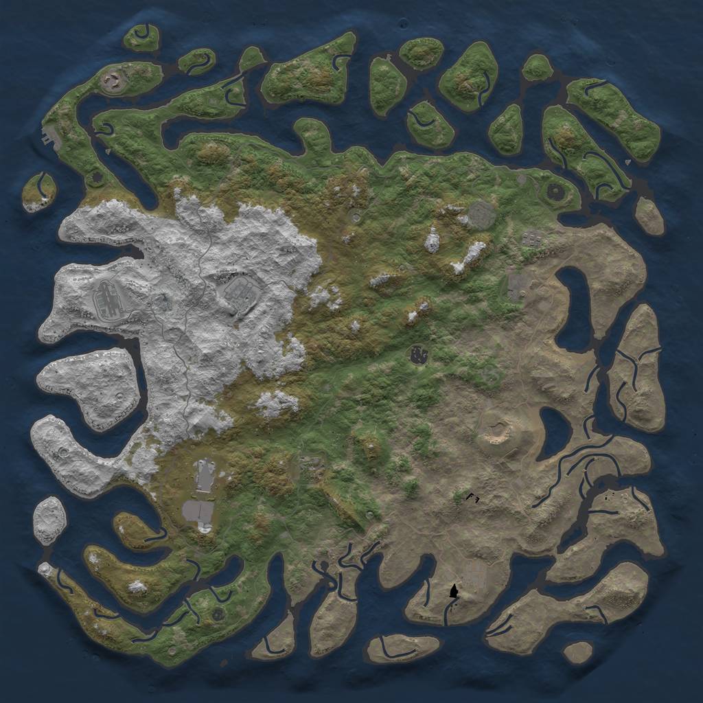 Rust Map: Procedural Map, Size: 5900, Seed: 5615616, 15 Monuments