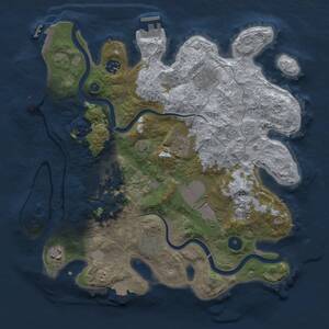 Thumbnail Rust Map: Procedural Map, Size: 3500, Seed: 193648456, 15 Monuments