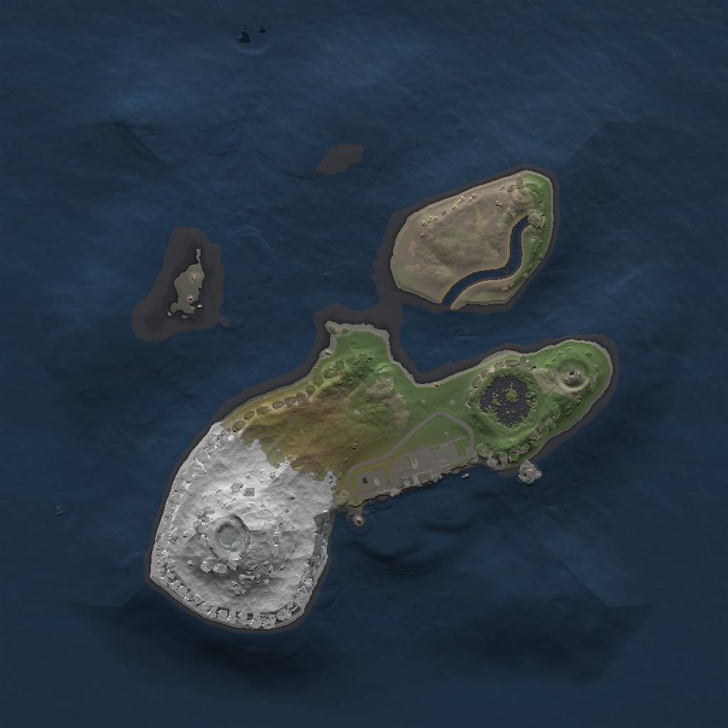 Rust Map: Procedural Map, Size: 1500, Seed: 3696, 3 Monuments