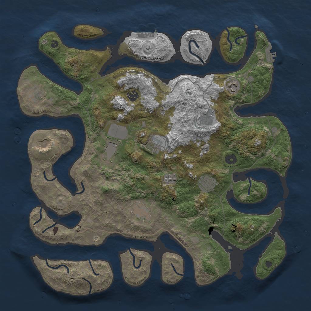 Rust Map: Procedural Map, Size: 4200, Seed: 254003261, 15 Monuments