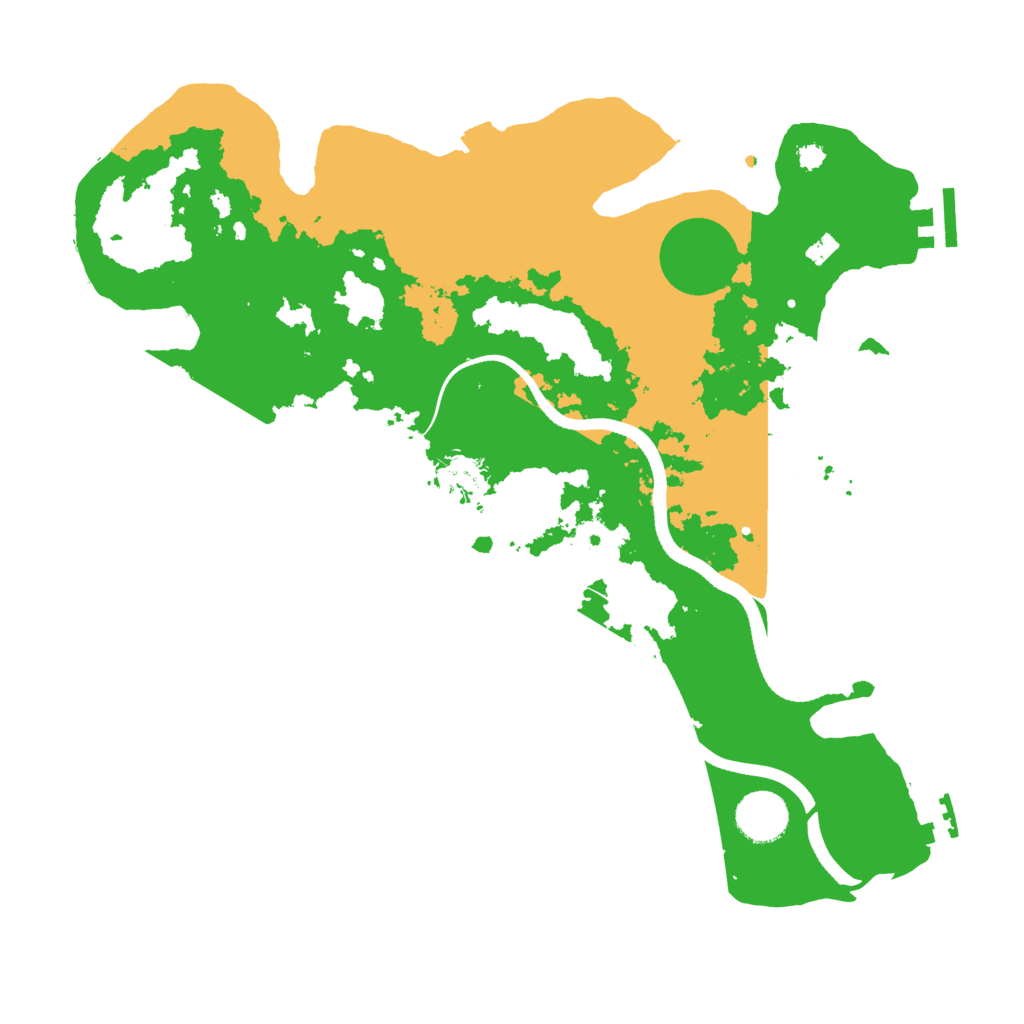Biome Rust Map: Procedural Map, Size: 3500, Seed: 9517