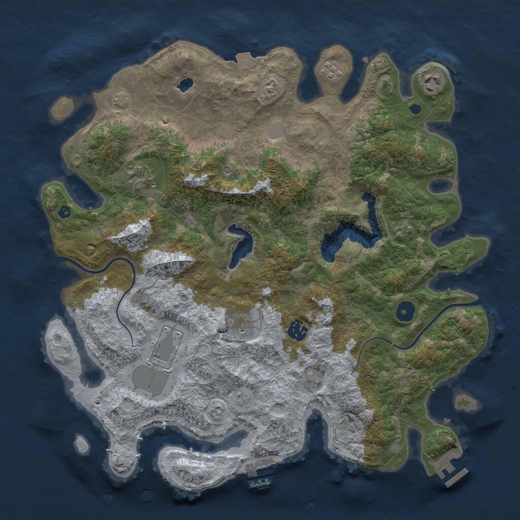 Rust Map: Procedural Map, Size: 4000, Seed: 20210731, 12 Monuments