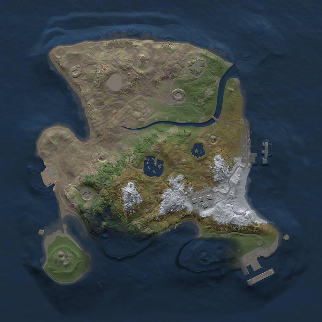 Rust Map: Procedural Map, Size: 2300, Seed: 4, 7 Monuments