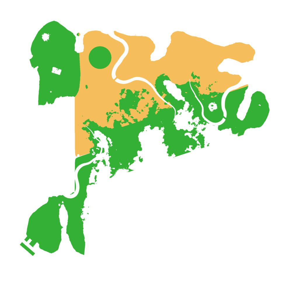 Biome Rust Map: Procedural Map, Size: 3500, Seed: 429256267