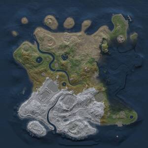 Thumbnail Rust Map: Procedural Map, Size: 3500, Seed: 399, 14 Monuments