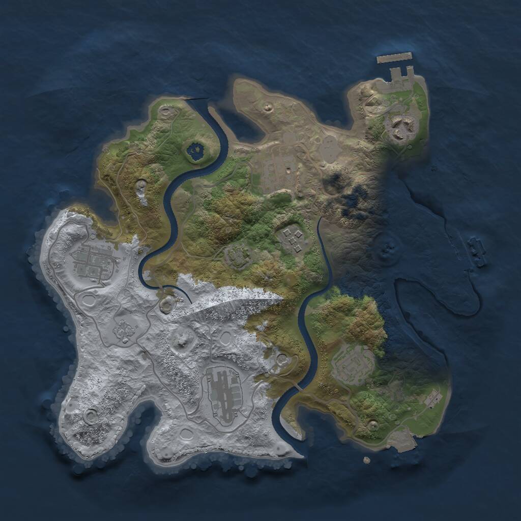 Rust Map: Procedural Map, Size: 3000, Seed: 94, 12 Monuments