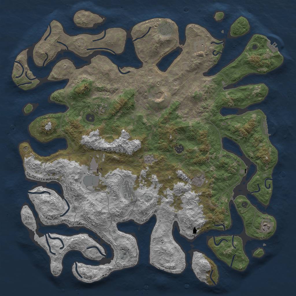 Rust Map: Procedural Map, Size: 5000, Seed: 20210731, 15 Monuments