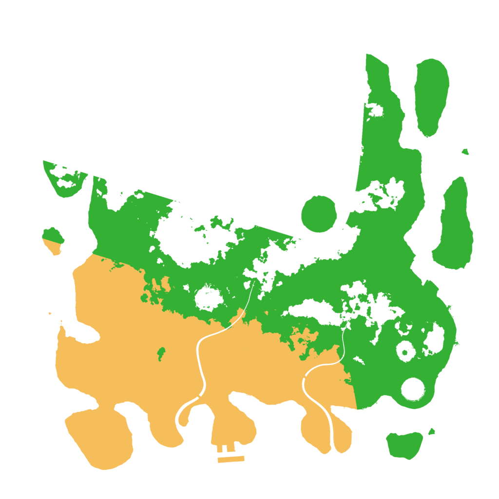 Biome Rust Map: Procedural Map, Size: 3800, Seed: 6543