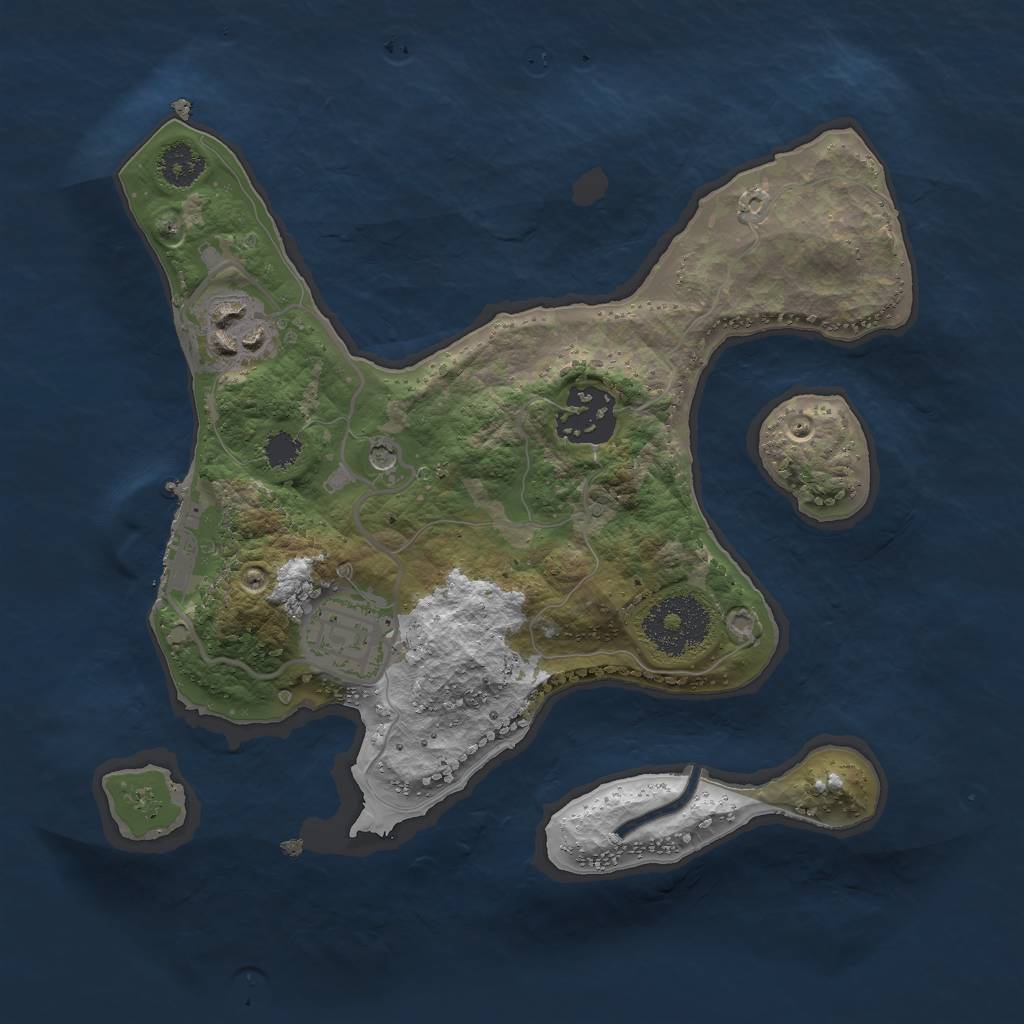 Rust Map: Procedural Map, Size: 2500, Seed: 15061812, 7 Monuments