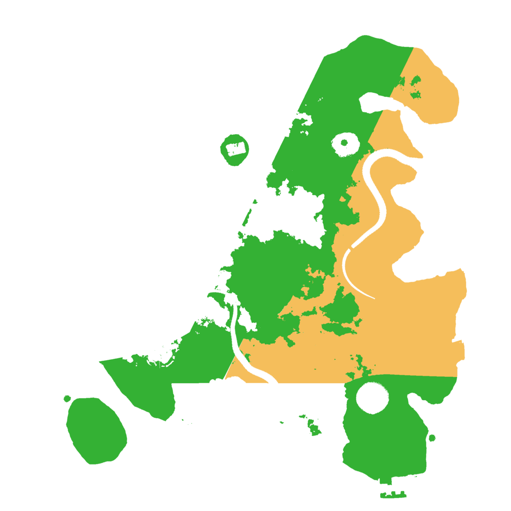 Biome Rust Map: Procedural Map, Size: 3000, Seed: 1352495118