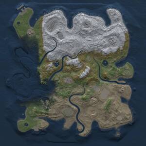 Thumbnail Rust Map: Procedural Map, Size: 3800, Seed: 645545787, 16 Monuments
