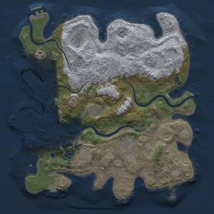 Thumbnail Rust Map: Procedural Map, Size: 3800, Seed: 645545787, 15 Monuments