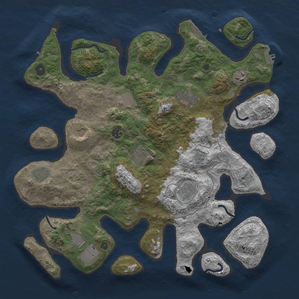 Rust Map: Procedural Map, Size: 4200, Seed: 1771970396, 15 Monuments