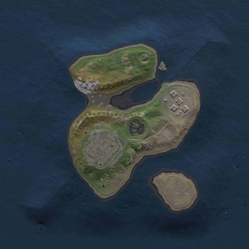 Rust Map: Procedural Map, Size: 1500, Seed: 1645365, 4 Monuments