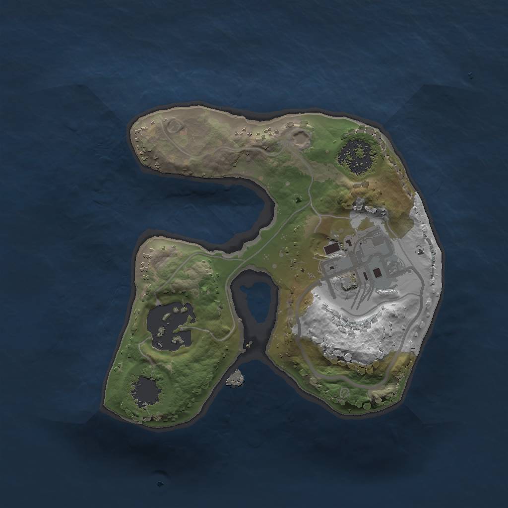 Rust Map: Procedural Map, Size: 1500, Seed: 1159125880, 4 Monuments