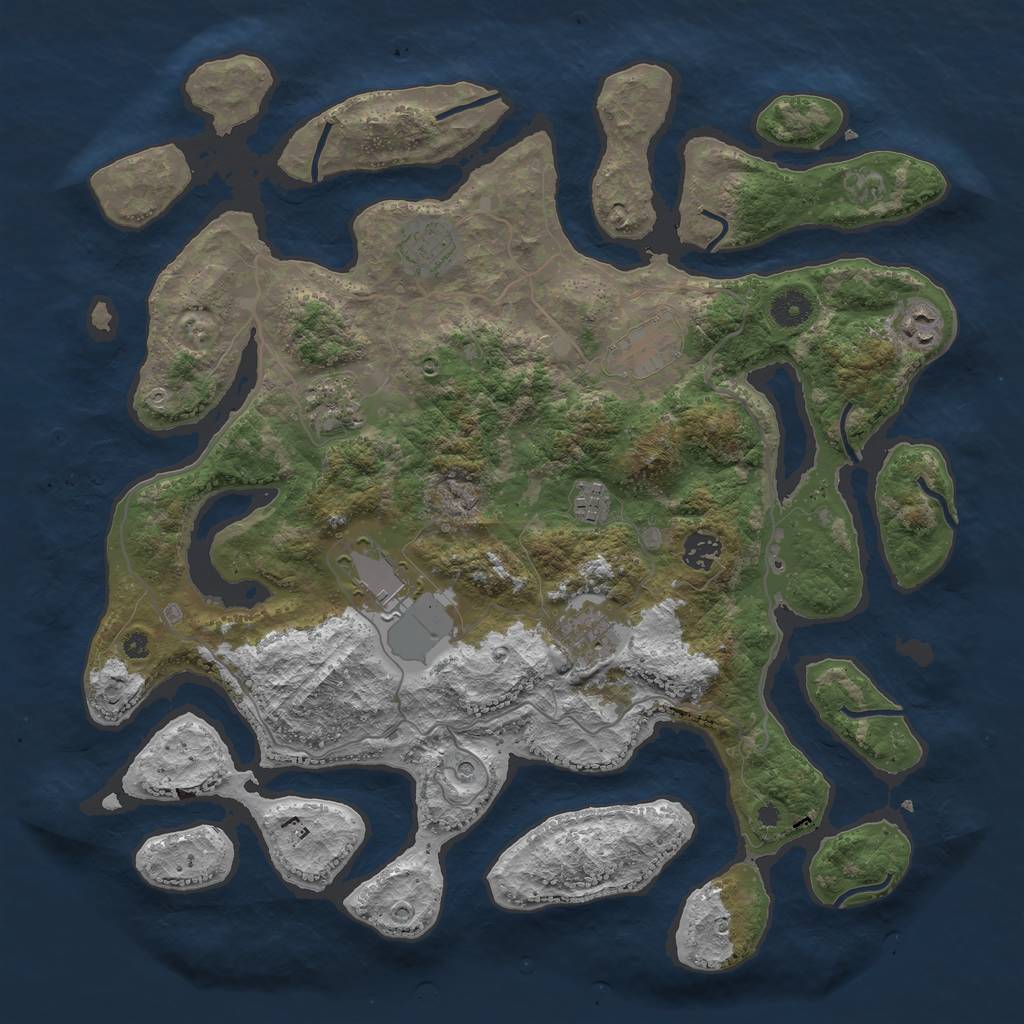 Rust Map: Procedural Map, Size: 4025, Seed: 1082021, 11 Monuments