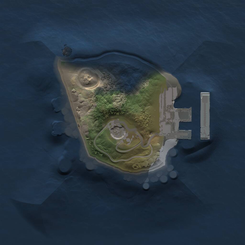 Rust Map: Procedural Map, Size: 1050, Seed: 868, 3 Monuments