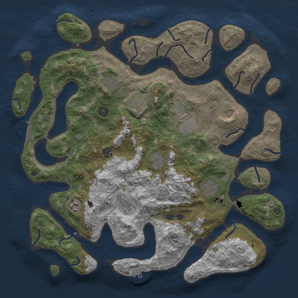 Rust Map: Procedural Map, Size: 4300, Seed: 19992, 15 Monuments