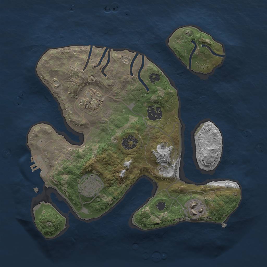 Rust Map: Procedural Map, Size: 2600, Seed: 4, 8 Monuments