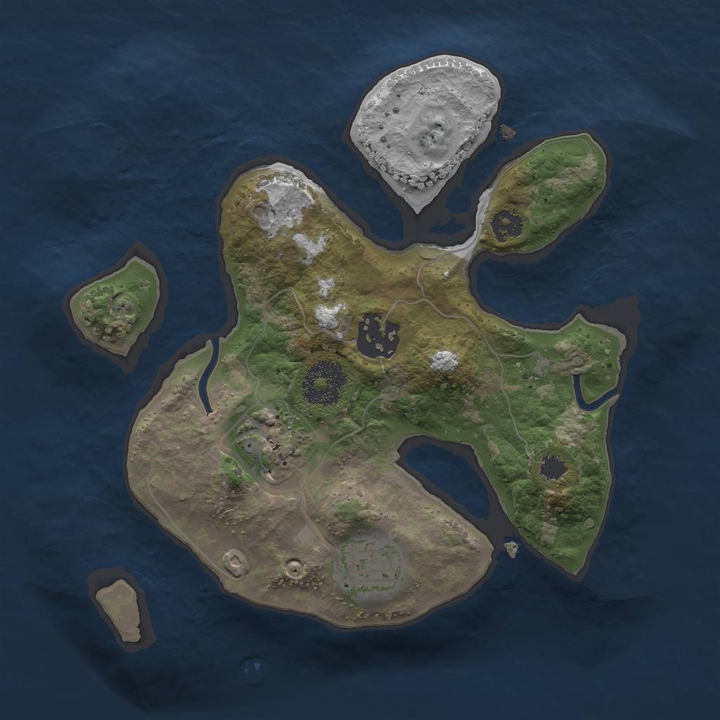 Rust Map: Procedural Map, Size: 2375, Seed: 485, 5 Monuments