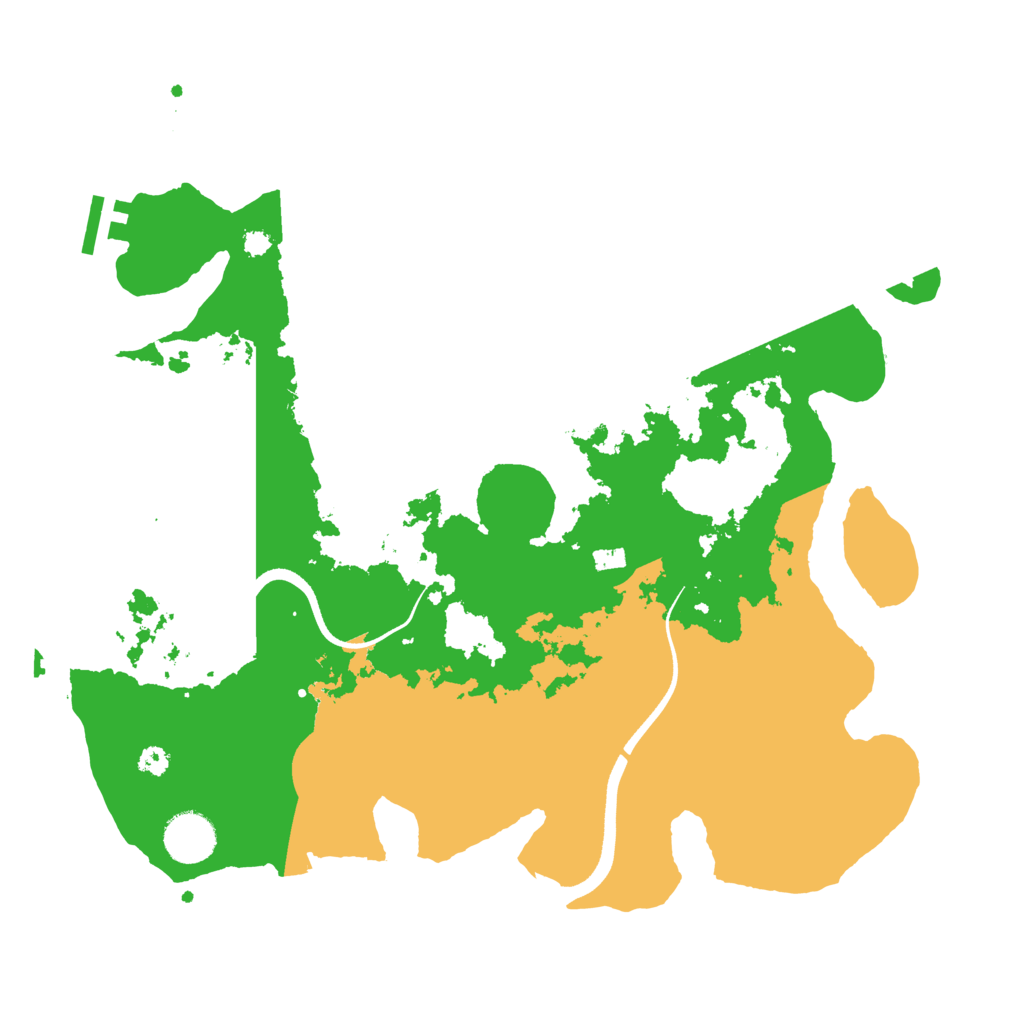 Biome Rust Map: Procedural Map, Size: 3500, Seed: 6974