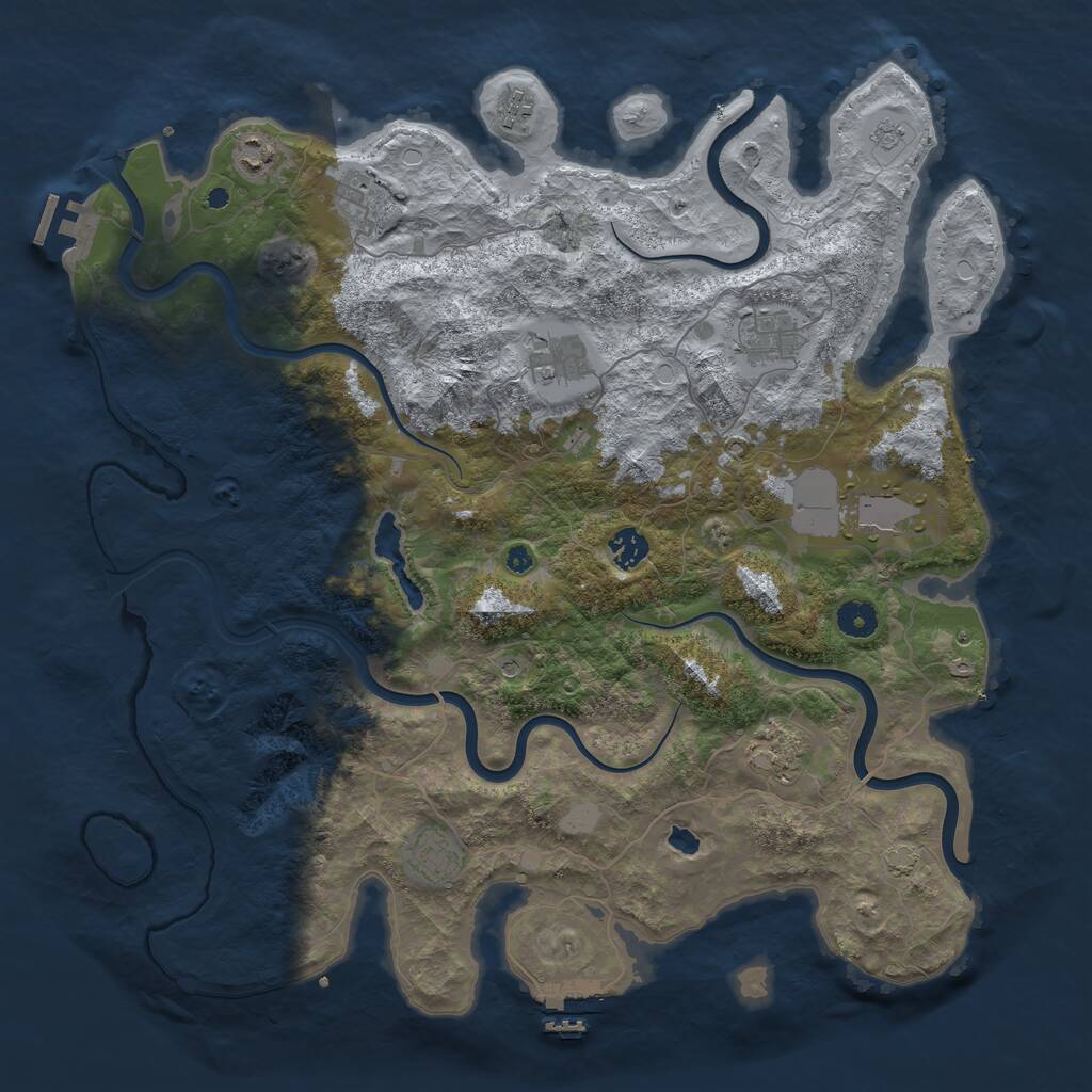 Rust Map: Procedural Map, Size: 4200, Seed: 1010, 15 Monuments