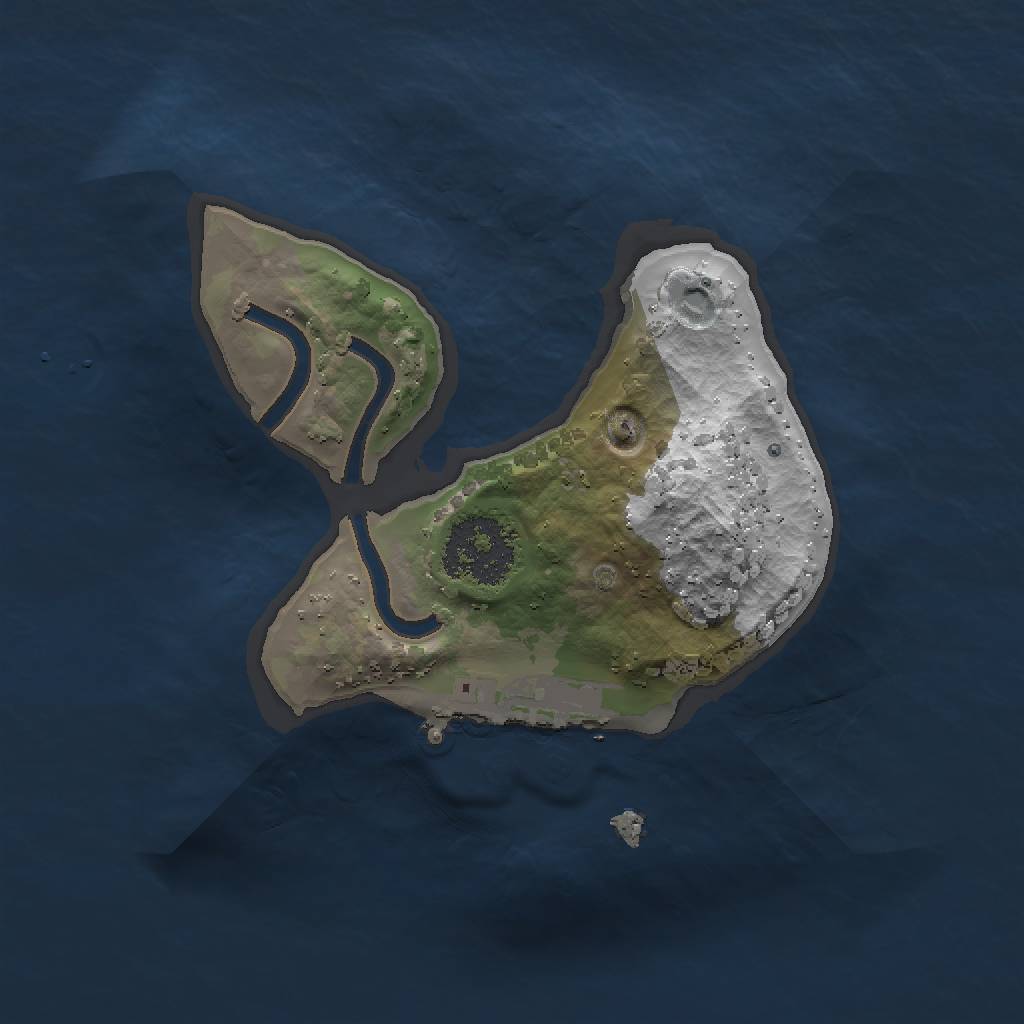 Rust Map: Procedural Map, Size: 1500, Seed: 250000, 3 Monuments