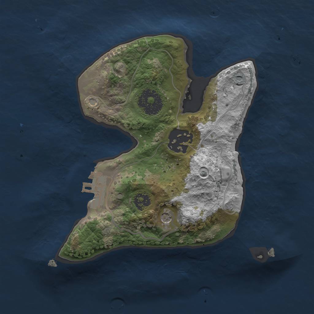 Rust Map: Procedural Map, Size: 1900, Seed: 11238, 5 Monuments