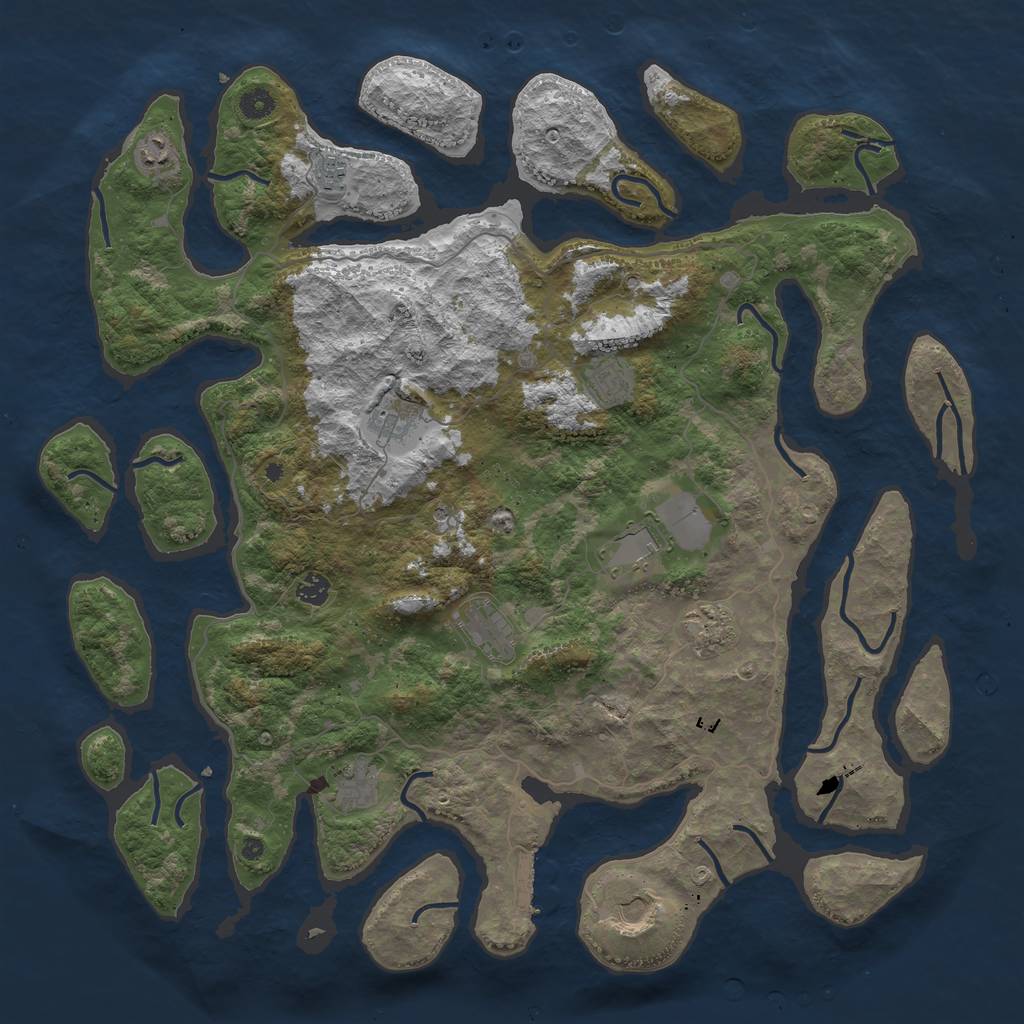 Rust Map: Procedural Map, Size: 4700, Seed: 22774, 14 Monuments