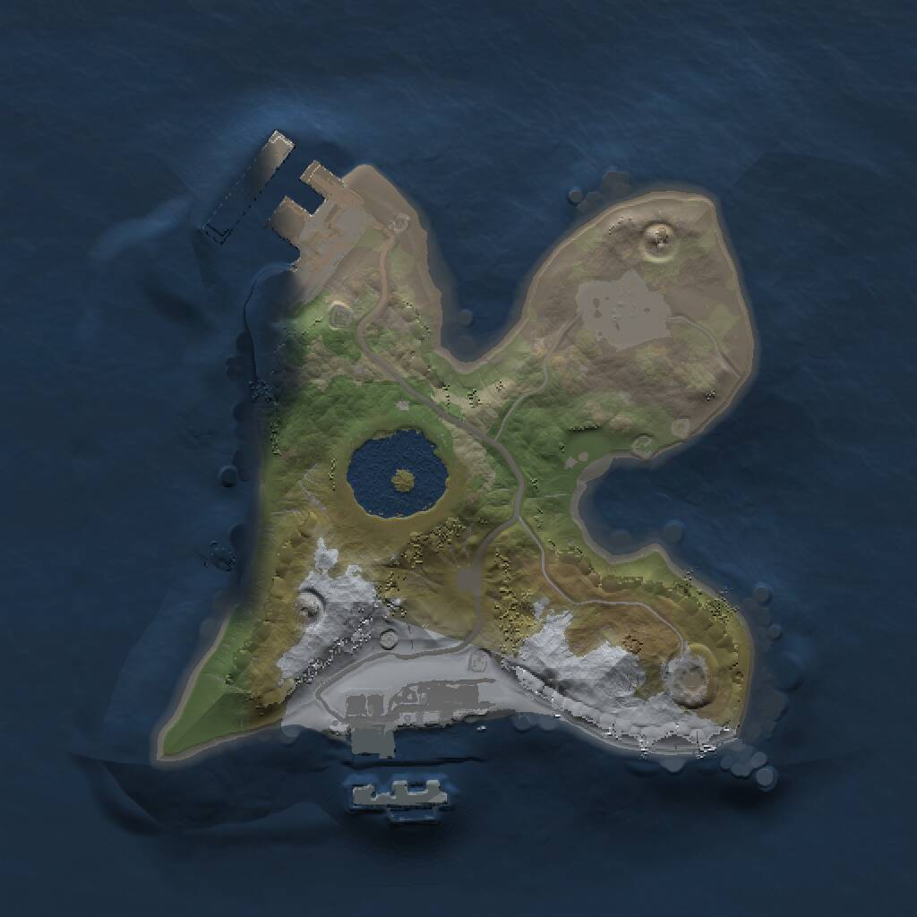 Rust Map: Procedural Map, Size: 1500, Seed: 546456456, 3 Monuments